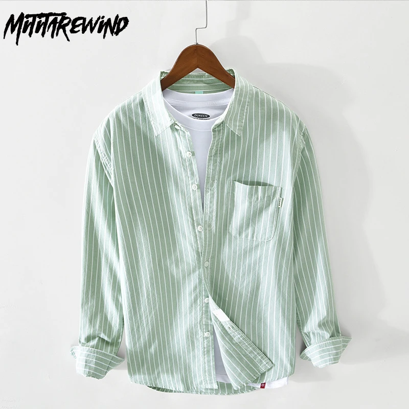 New Long Sleeve Shirt Men Daily Casual Shirts Pure Cotton Lapel Pocket Striped Shirt Youth Fashion Versatile Tops Camisa Hombre
New Long Sleeve Shirt Men Daily Casual Shirts Pure Cotton Lapel Pocket Striped Shirt Youth Fashion Versatile Tops Camisa Hombre