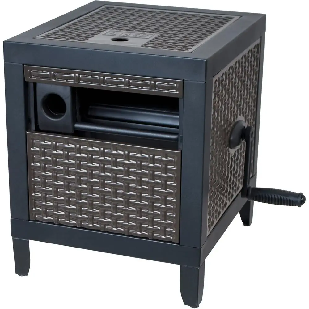 100 Gallon Capacity Decorative Wicker Auto-Retracting Hose Cabinet in Black Metal
100 Gallon Capacity Decorative Wicker Auto-Retracting Hose Cabinet in Black Metal