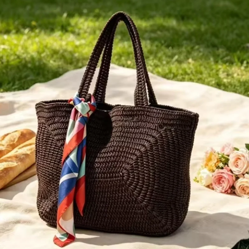 New Straw Bag Tote Handbag Large Capacity Vintage Shoulder Bag Solid Color Simple Weaving Handbag Ladies Summer Daily Bag
New Straw Bag Tote Handbag Large Capacity Vintage Shoulder Bag Solid Color Simple Weaving Handbag Ladies Summer Daily Bag