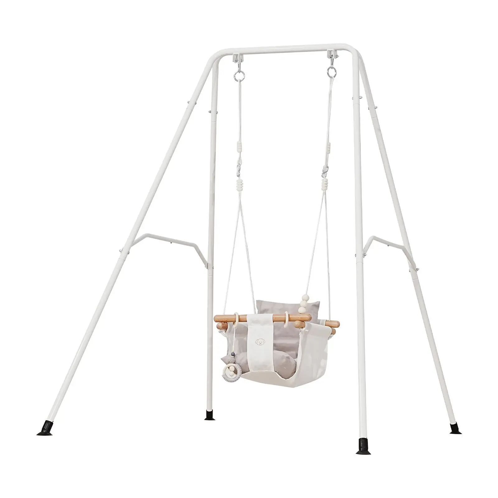 Toddler Swing and Jumper, 2 in 1 Swing Set and Bouncer, Soft Cushion with Foldable A-Frame Metal Stand, Heavy-Duty Thick Ropes, Easy to Install and Store, for Indoor or Outdoor Play, Gray
Toddler Swing and Jumper, 2 in 1 Swing Set and Bouncer, Soft Cushion with Foldable A-Frame Metal Stand, Heavy-Duty Thick Ropes, Easy to Install and Store, for Indoor or Outdoor Play, Gray