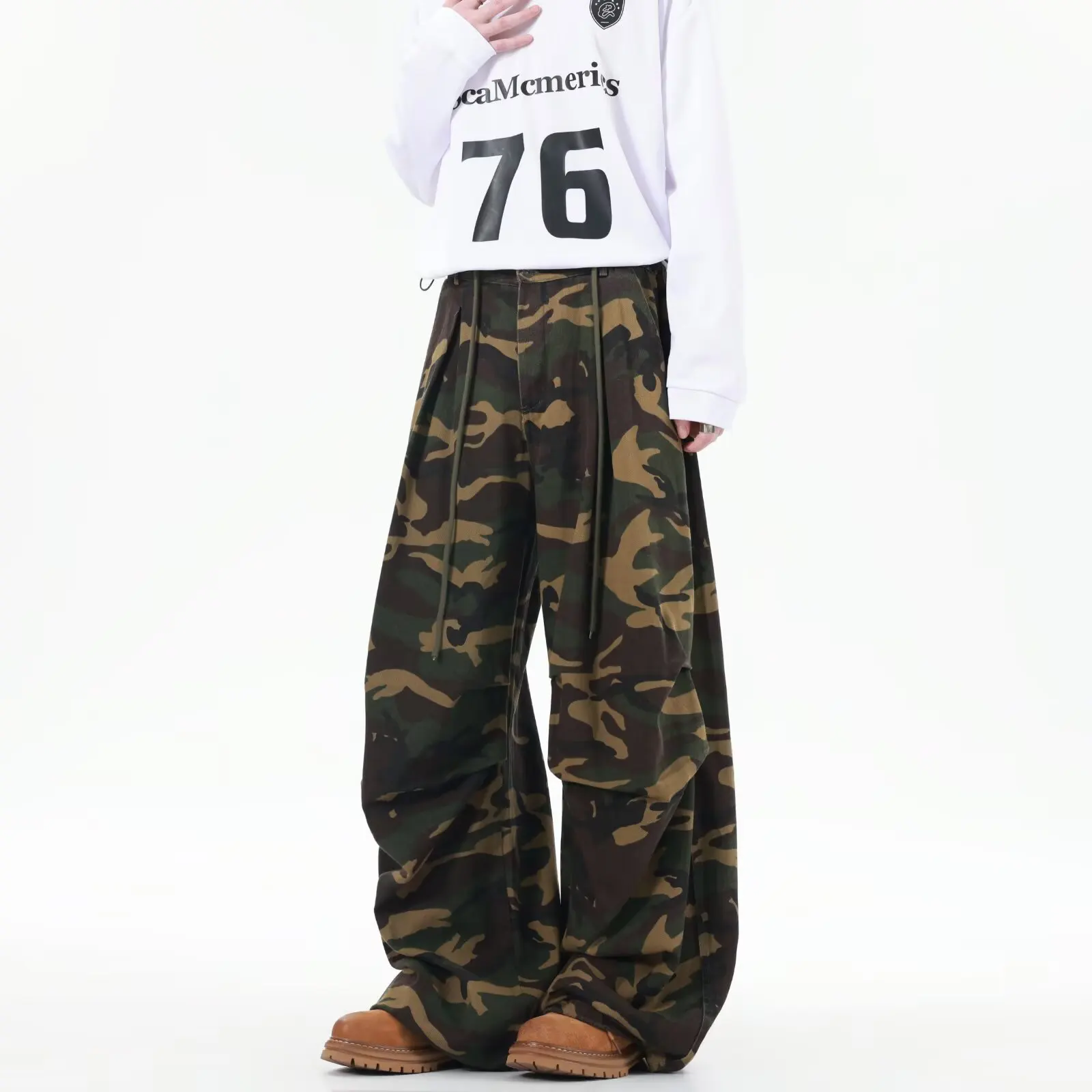 Американский ретро камуфляжный десантник спецодежда брюки мужские весенне-осенние модные свободные хип-хоп уличные танцы спортивные повседневные широкие...
Американский ретро камуфляжный десантник спецодежда брюки мужские весенне-осенние модные свободные хип-хоп уличные танцы спортивные повседневные широкие...