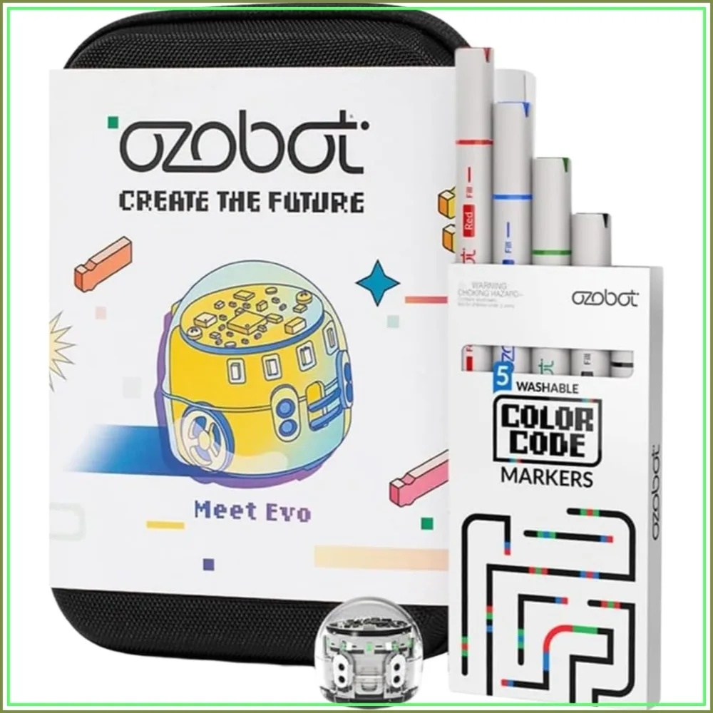 Interactive STEM Coding Robot for Kids 5+, Screen-Free Learning with Color Code Markers, Blockly Programming, Includes Charging Cable & Protective Case
Interactive STEM Coding Robot for Kids 5+, Screen-Free Learning with Color Code Markers, Blockly Programming, Includes Charging Cable & Protective Case