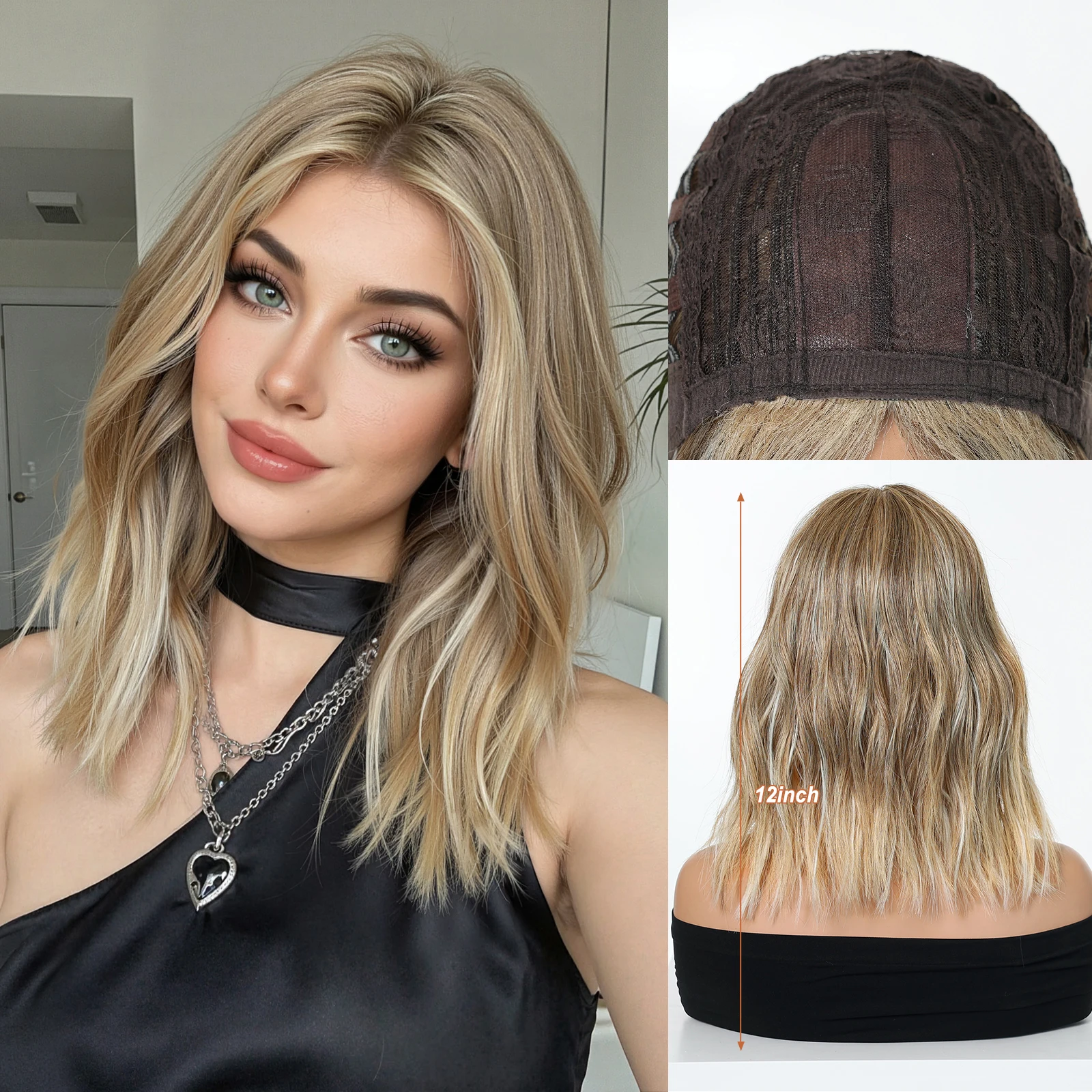 Heat Resistant Synthetic Wig Light Brown to Blonde Medium Loose Wave Natural Looking Hair for Women Daily Party Wear
Heat Resistant Synthetic Wig Light Brown to Blonde Medium Loose Wave Natural Looking Hair for Women Daily Party Wear