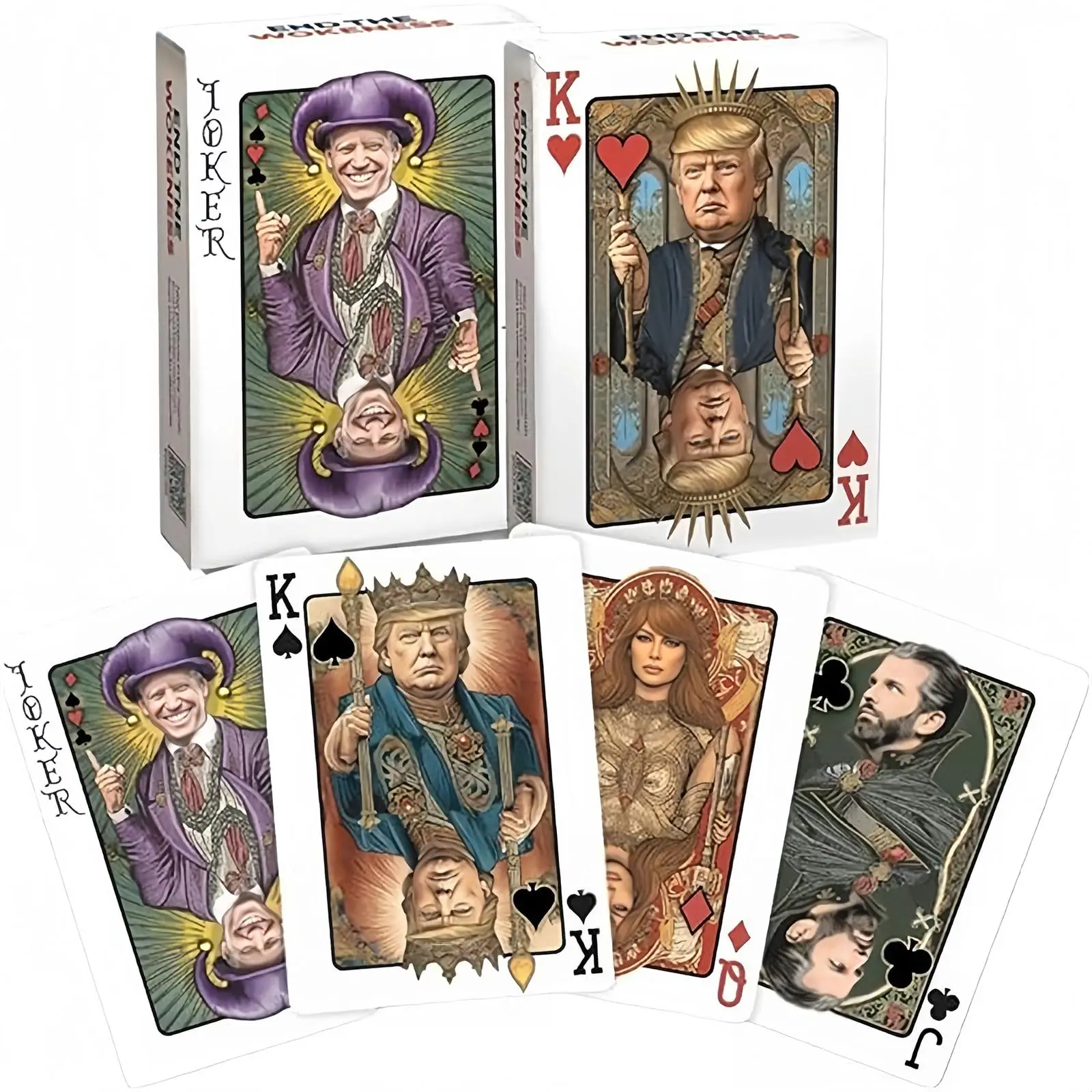 Игральные карты Трампа, коллекционные карты премиум-класса и ночные карты для покера — 52 карты +2 Джокера, стандарт (1 шт.)
Игральные карты Трампа, коллекционные карты премиум-класса и ночные карты для покера — 52 карты +2 Джокера, стандарт (1 шт.)