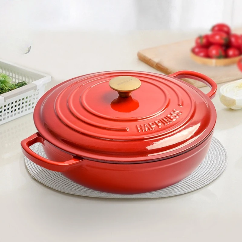 Multi Functional Enameled Cast Iron Dutch Oven Queen Stew Pot Home Soup Casserole Physical Non Stick Even Heat Conducting
Multi Functional Enameled Cast Iron Dutch Oven Queen Stew Pot Home Soup Casserole Physical Non Stick Even Heat Conducting