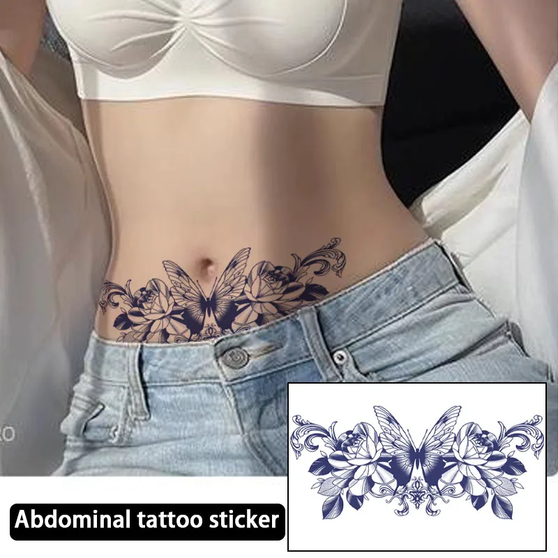 Butterfly, flower, lower abdomen, chest sexy pattern temporary sticker, waterproof, sweatproof, herbal juice realistic tattoo
Butterfly, flower, lower abdomen, chest sexy pattern temporary sticker, waterproof, sweatproof, herbal juice realistic tattoo