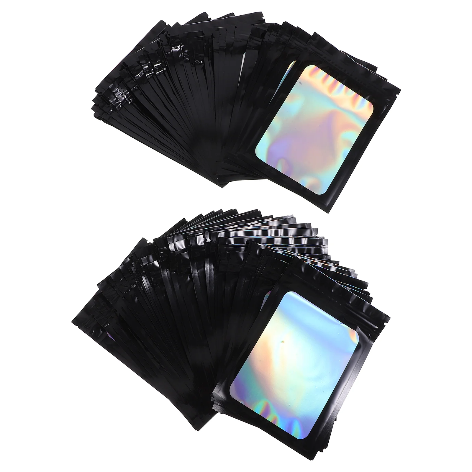 100pcs Black Holographic Window Self Sealing Polyester Film Bags 15x10.5cm Transparent Design for Jewelry Small Items Packaging
100pcs Black Holographic Window Self Sealing Polyester Film Bags 15x10.5cm Transparent Design for Jewelry Small Items Packaging