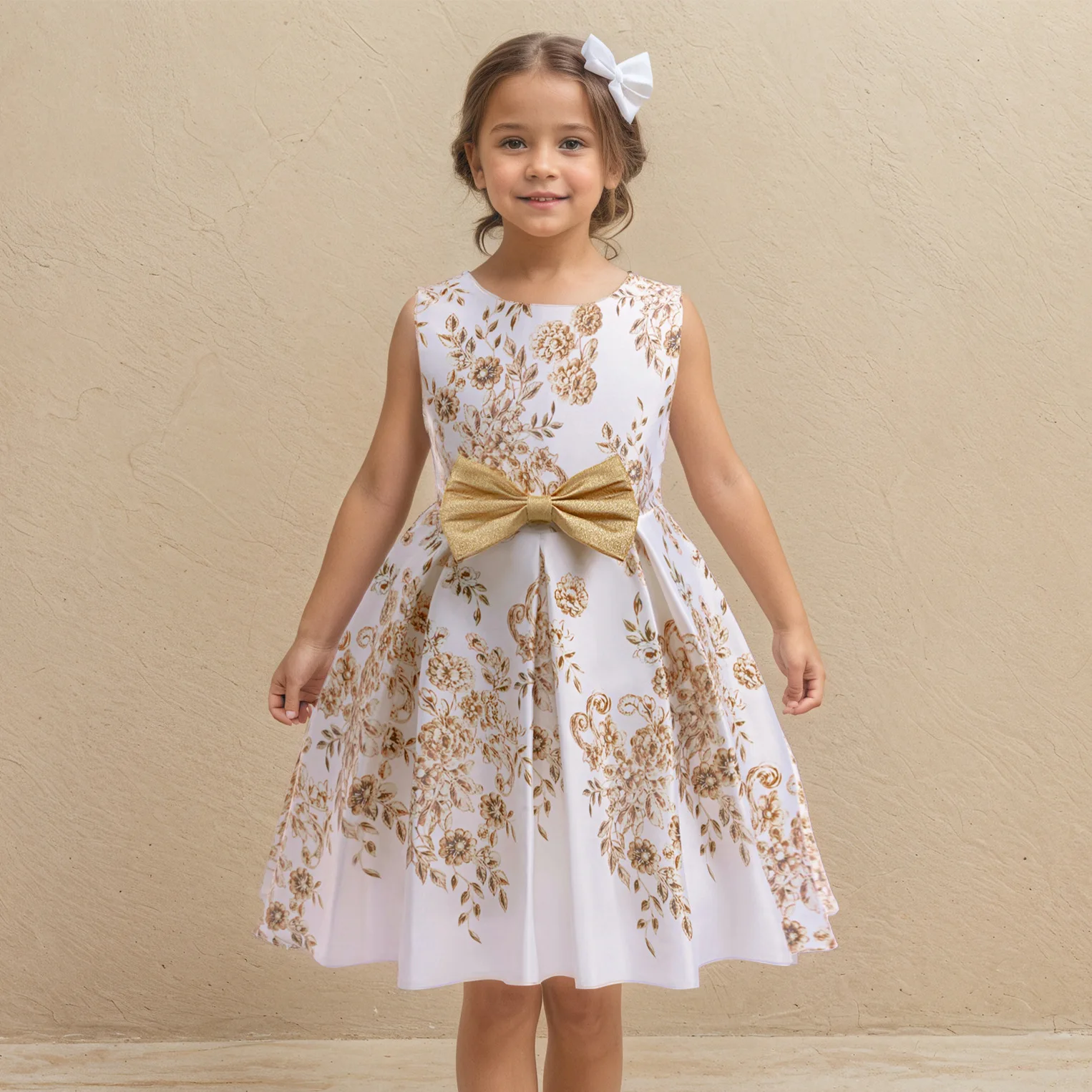 Elegant Dress For Girls Flower Sleeveless Bow Princess Dress For Children Wedding Bridesmaid Performance Birthday Party Gown
Elegant Dress For Girls Flower Sleeveless Bow Princess Dress For Children Wedding Bridesmaid Performance Birthday Party Gown