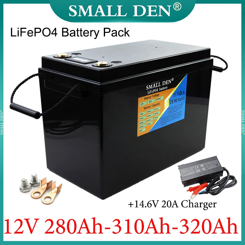 12V 280Ah 310Ah 320Ah LiFePO4 Battery Pack 0-1500W High power For 12.8v Electric-Boat Inverter Solar storage +14.6V 20A Charger
12V 280Ah 310Ah 320Ah LiFePO4 Battery Pack 0-1500W High power For 12.8v Electric-Boat Inverter Solar storage +14.6V 20A Charger