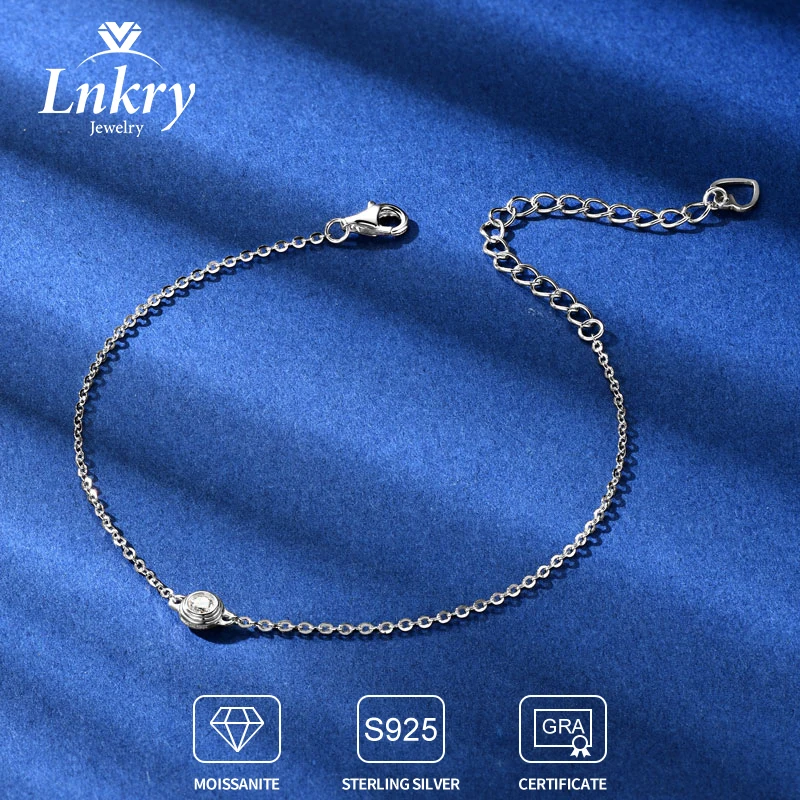 Lnkry 925 Sterling Silver Chain Bracelets 3MM Single Stone Moissanite Bracelet With Certificates for Women Minimalist Jewelry
Lnkry 925 Sterling Silver Chain Bracelets 3MM Single Stone Moissanite Bracelet With Certificates for Women Minimalist Jewelry