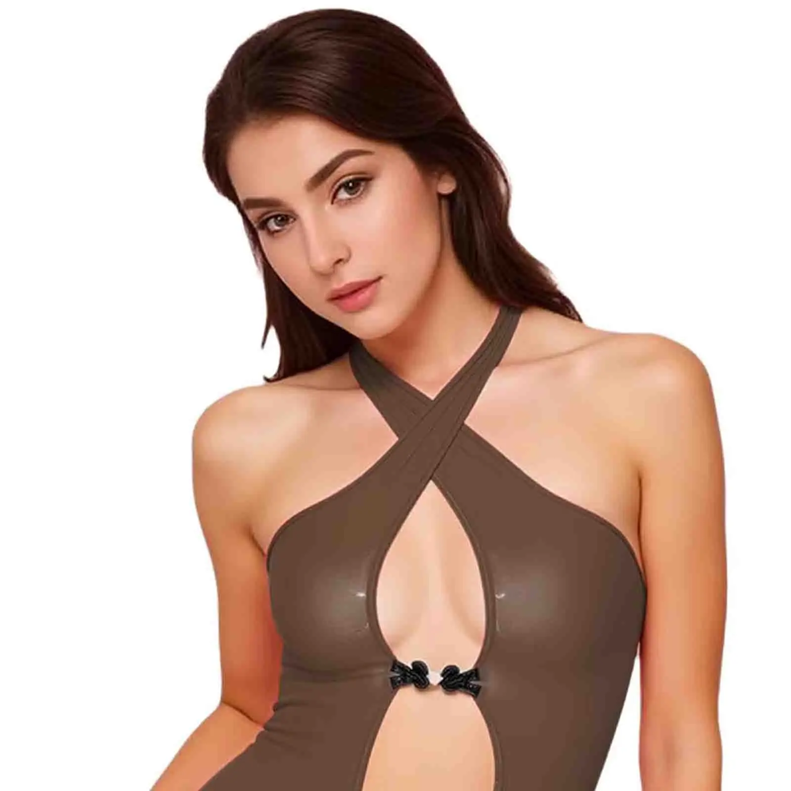 Women Stretchy Nightgowns Halter Backless Sheer Mesh with A Frog Button Bodycon Sleep Dress Loungewear Lingerie Dating Nightwear
Women Stretchy Nightgowns Halter Backless Sheer Mesh with A Frog Button Bodycon Sleep Dress Loungewear Lingerie Dating Nightwear