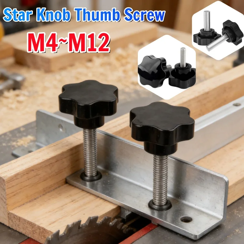 Beicai Star Shape Thumb Tighten Screw Six-lobe Thumbscrew Adjust Clamping Bolt M4 M5 M6 M8 M10 M12 Bakelite Hand Grip Knob Screw
Beicai Star Shape Thumb Tighten Screw Six-lobe Thumbscrew Adjust Clamping Bolt M4 M5 M6 M8 M10 M12 Bakelite Hand Grip Knob Screw