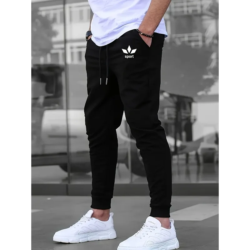 Slim Fit Mens Track Pants White Clover Sport Logo Elastic Waist Ankle Cuff Athletic Trousers
Slim Fit Mens Track Pants White Clover Sport Logo Elastic Waist Ankle Cuff Athletic Trousers