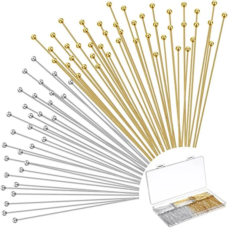 100PCS Ball Head Pin Superior Quality Gold Plated for Jewelry Making Brass Beading Pins Diy Earrings Supplies Accessories
100PCS Ball Head Pin Superior Quality Gold Plated for Jewelry Making Brass Beading Pins Diy Earrings Supplies Accessories