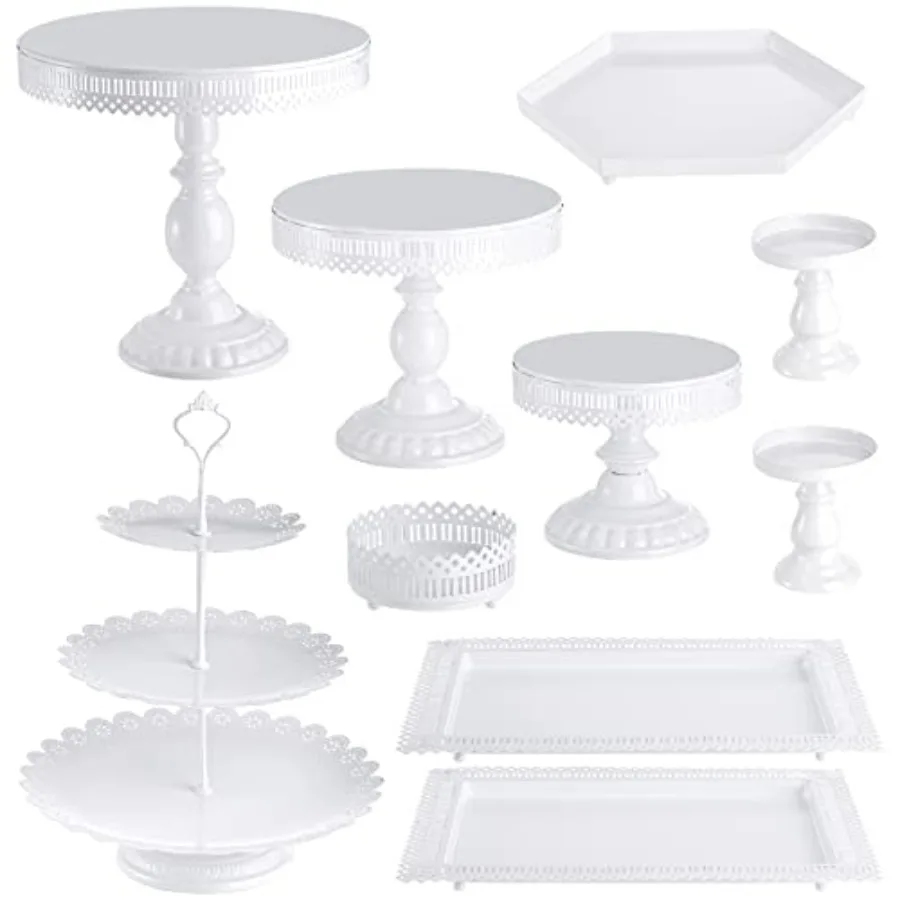10-Set Cake Stands, Metal Cupcake Stand Set with Multiple Combination Styles, Dessert Plate Cake Serving Tray Candy Fruit Displ
10-Set Cake Stands, Metal Cupcake Stand Set with Multiple Combination Styles, Dessert Plate Cake Serving Tray Candy Fruit Displ