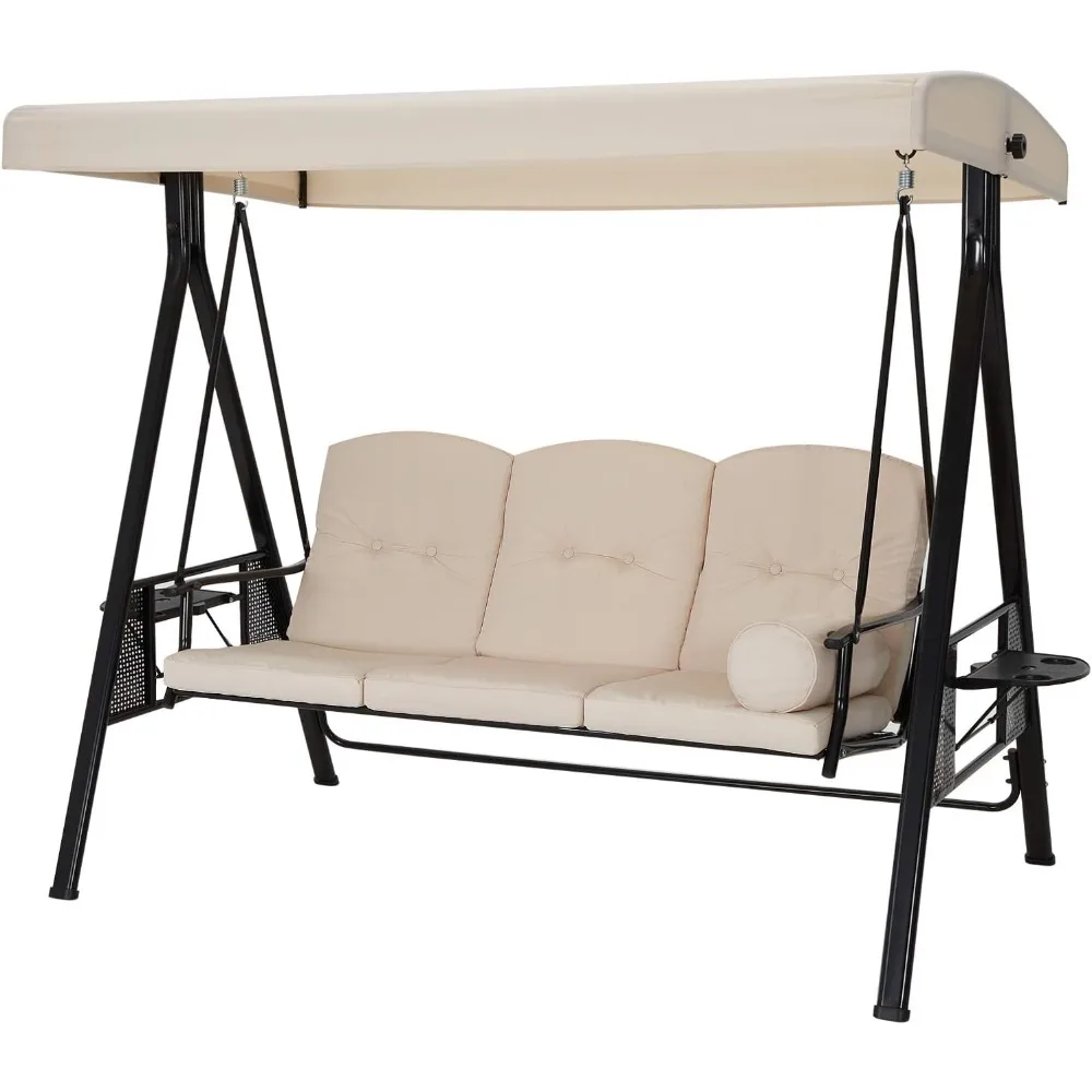 U-MAX 3-Seat Outdoor Patio Swing Chair, Swing Glider with Canopy Porch Swing, Weather Resistant Steel Frame Cup Holders Cushions
U-MAX 3-Seat Outdoor Patio Swing Chair, Swing Glider with Canopy Porch Swing, Weather Resistant Steel Frame Cup Holders Cushions