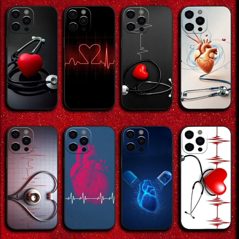 Medical Medicine Health Heart Stethoscope Phone Case For iPhone 16,15,14,13,12,11,Pro,XS,Max,XR,Plus,SE,Mini Soft Black Cover
Medical Medicine Health Heart Stethoscope Phone Case For iPhone 16,15,14,13,12,11,Pro,XS,Max,XR,Plus,SE,Mini Soft Black Cover