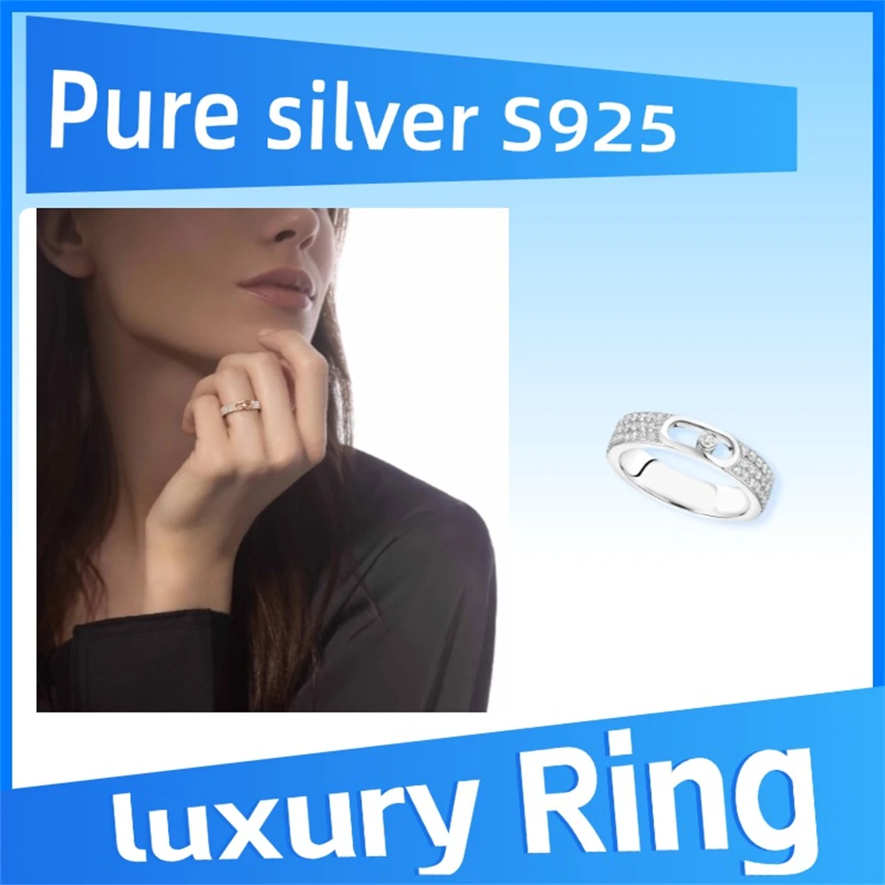 Pure 925 Sterling Silver Unique charm Move Joaillerie Pave Diamond Wedding Ring Party personality high quality fashion luxury
Pure 925 Sterling Silver Unique charm Move Joaillerie Pave Diamond Wedding Ring Party personality high quality fashion luxury