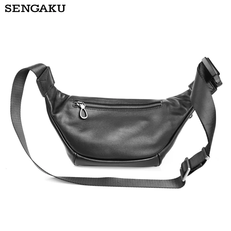 Natural Genuine Leather Men's Chest Bag Black Color Vegetable Tanned Cowhide Crossbody Messenger Bag Chest Packs For Male
Natural Genuine Leather Men's Chest Bag Black Color Vegetable Tanned Cowhide Crossbody Messenger Bag Chest Packs For Male