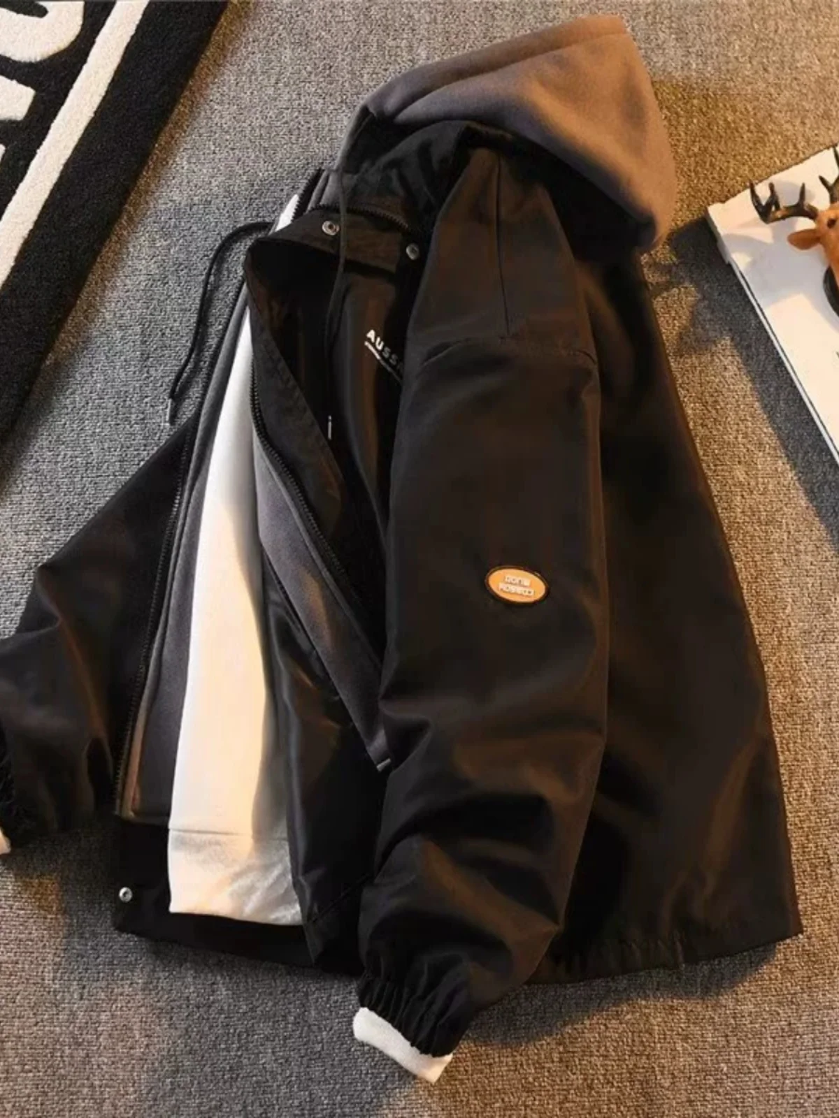 Loose Men's Hooded Jaet Autumn Spring Casual Workwear Sle Long Sve Outdoor Youth Faion Regular Length Jaet
Loose Men's Hooded Jaet Autumn Spring Casual Workwear Sle Long Sve Outdoor Youth Faion Regular Length Jaet