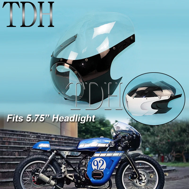 5 3/4" Cafe Racer Headlight Fairing Windscreen For Harley Sportster 883 1200 XL Dyna Custom Motorcycle Accessories Windshield
5 3/4" Cafe Racer Headlight Fairing Windscreen For Harley Sportster 883 1200 XL Dyna Custom Motorcycle Accessories Windshield