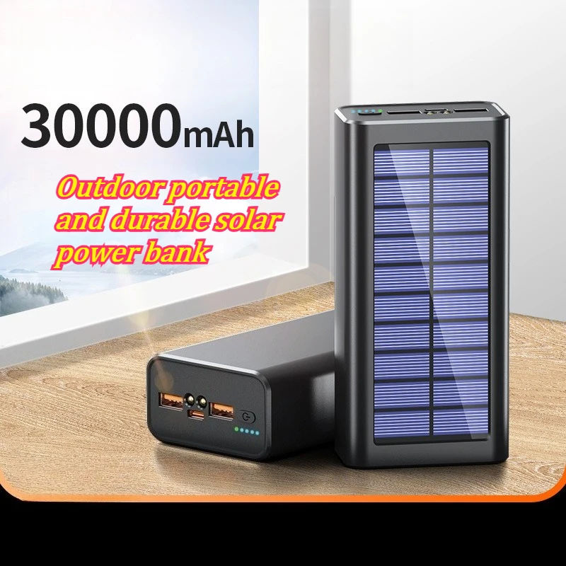 Солнечный Power Bank 30000 мАч: большой емкости, портативный и прочный, для использования на улице, универсальный внешний аккумулятор для мобильных телефонов
Солнечный Power Bank 30000 мАч: большой емкости, портативный и прочный, для использования на улице, универсальный внешний аккумулятор для мобильных телефонов
