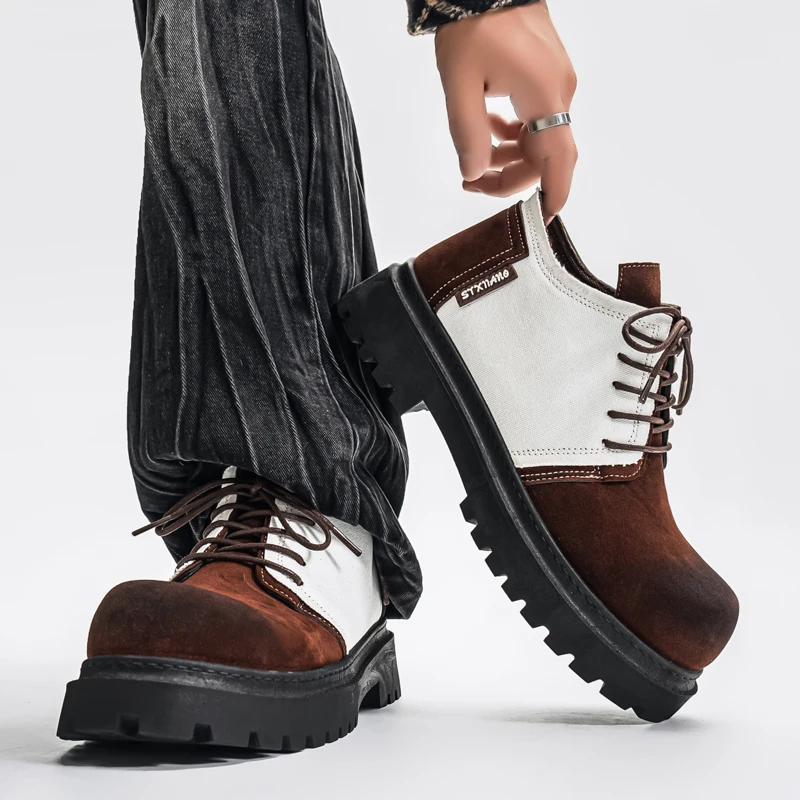 Мужские туфли дерби на высоком каблуке на толстой подошве, повседневные кожаные туфли в стиле ретро с широкими ремешками, нескользящая и прочная рабочая обувь
Мужские туфли дерби на высоком каблуке на толстой подошве, повседневные кожаные туфли в стиле ретро с широкими ремешками, нескользящая и прочная рабочая обувь