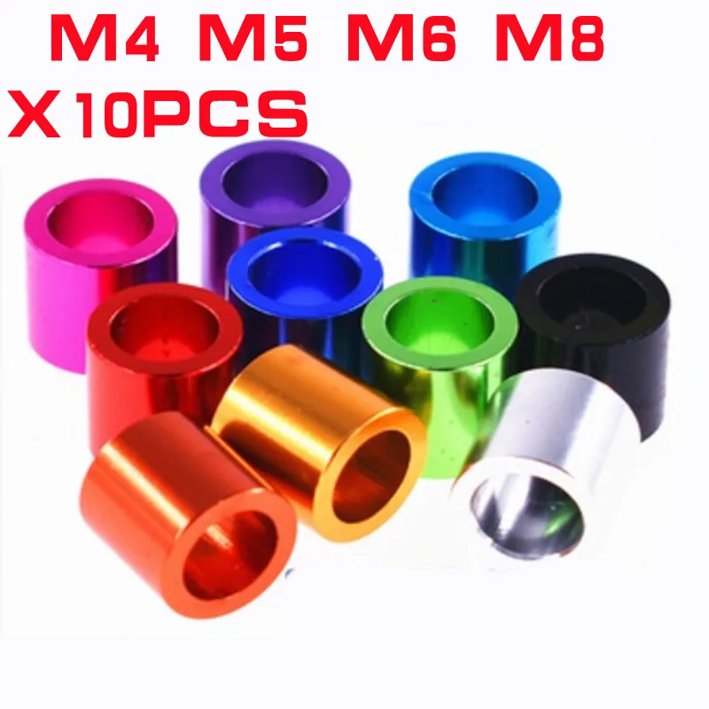 10pcs Aluminum Flat washer Bushing gasket M4 M5 M6 m8 colourful Aluminum round hollow no thread standoff spacer
10pcs Aluminum Flat washer Bushing gasket M4 M5 M6 m8 colourful Aluminum round hollow no thread standoff spacer