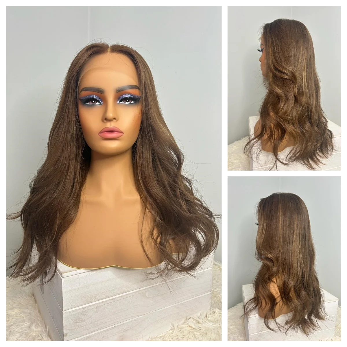 Synthetic 13x4 Lace Front Wigs For Women Natural Glueless Wig Body Wave Brown wig Daily Use Pre Plucked
Synthetic 13x4 Lace Front Wigs For Women Natural Glueless Wig Body Wave Brown wig Daily Use Pre Plucked