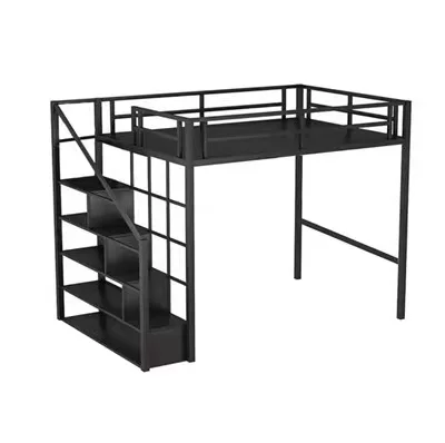 empty iron frame bed under the small apartment multi-functional loft modern simple upper and lower bunk
empty iron frame bed under the small apartment multi-functional loft modern simple upper and lower bunk