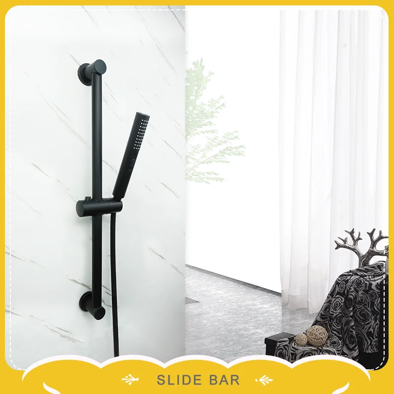 Stainless Steel Slider Bar Rod ABS Hand Shower With Bracket Can Be Rotated 360 Degrees and Liftable 1.5M Hose Sets Matte Black
Stainless Steel Slider Bar Rod ABS Hand Shower With Bracket Can Be Rotated 360 Degrees and Liftable 1.5M Hose Sets Matte Black