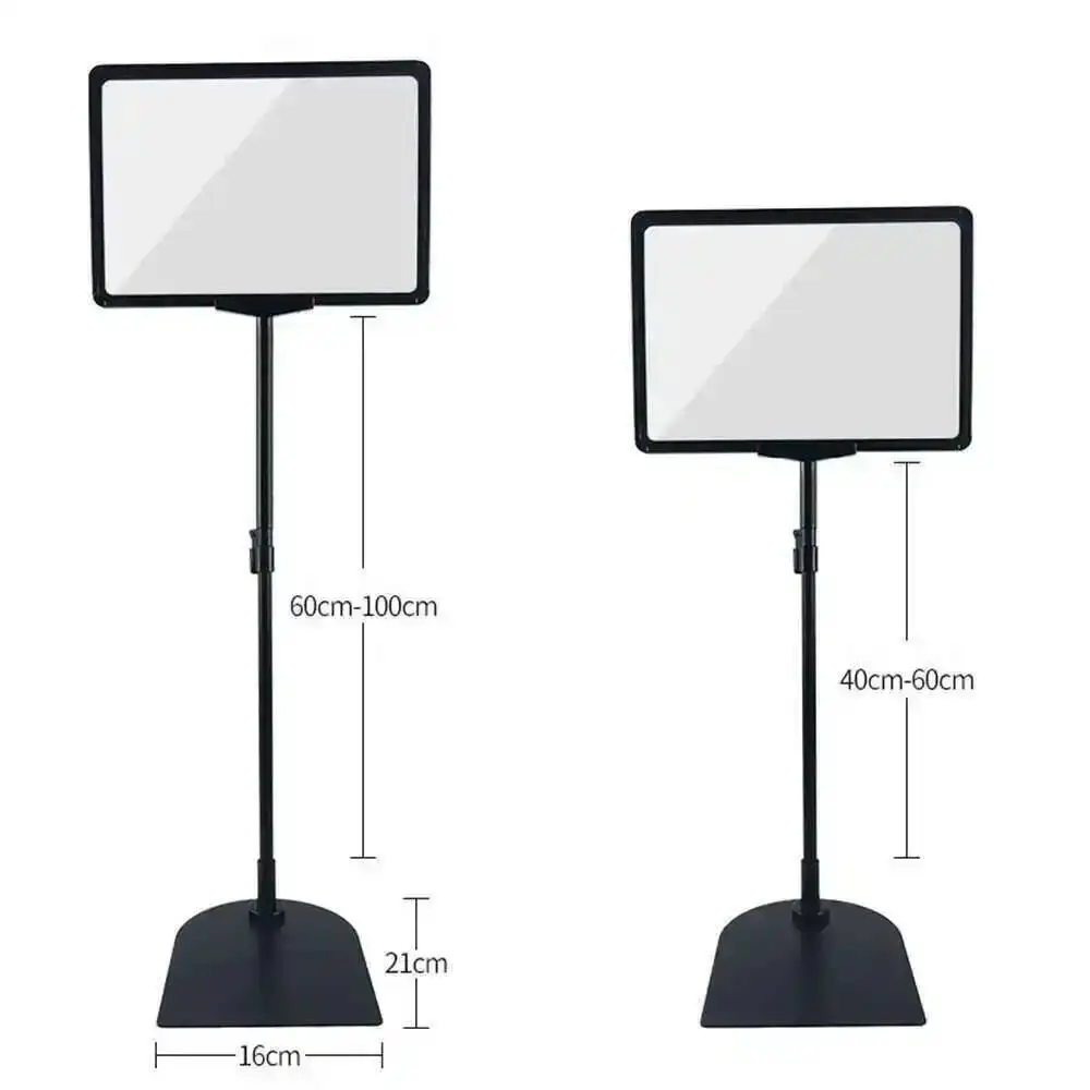 A4 Height Adjustable Stainless Steel Poster Display Frame Promotion Sign Holder Sales Cardboard Display Racks Stand
A4 Height Adjustable Stainless Steel Poster Display Frame Promotion Sign Holder Sales Cardboard Display Racks Stand