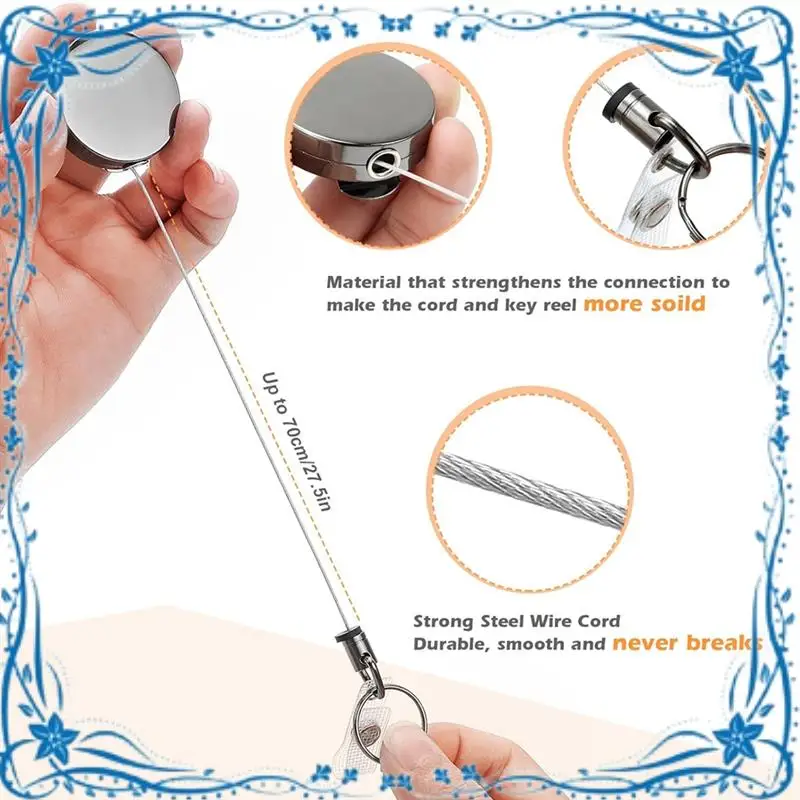 Metal Retractable Badge Holder, Vertical ID Card Holders, Key Card Holder Retractable Black & Silver 2 Pack
Metal Retractable Badge Holder, Vertical ID Card Holders, Key Card Holder Retractable Black & Silver 2 Pack