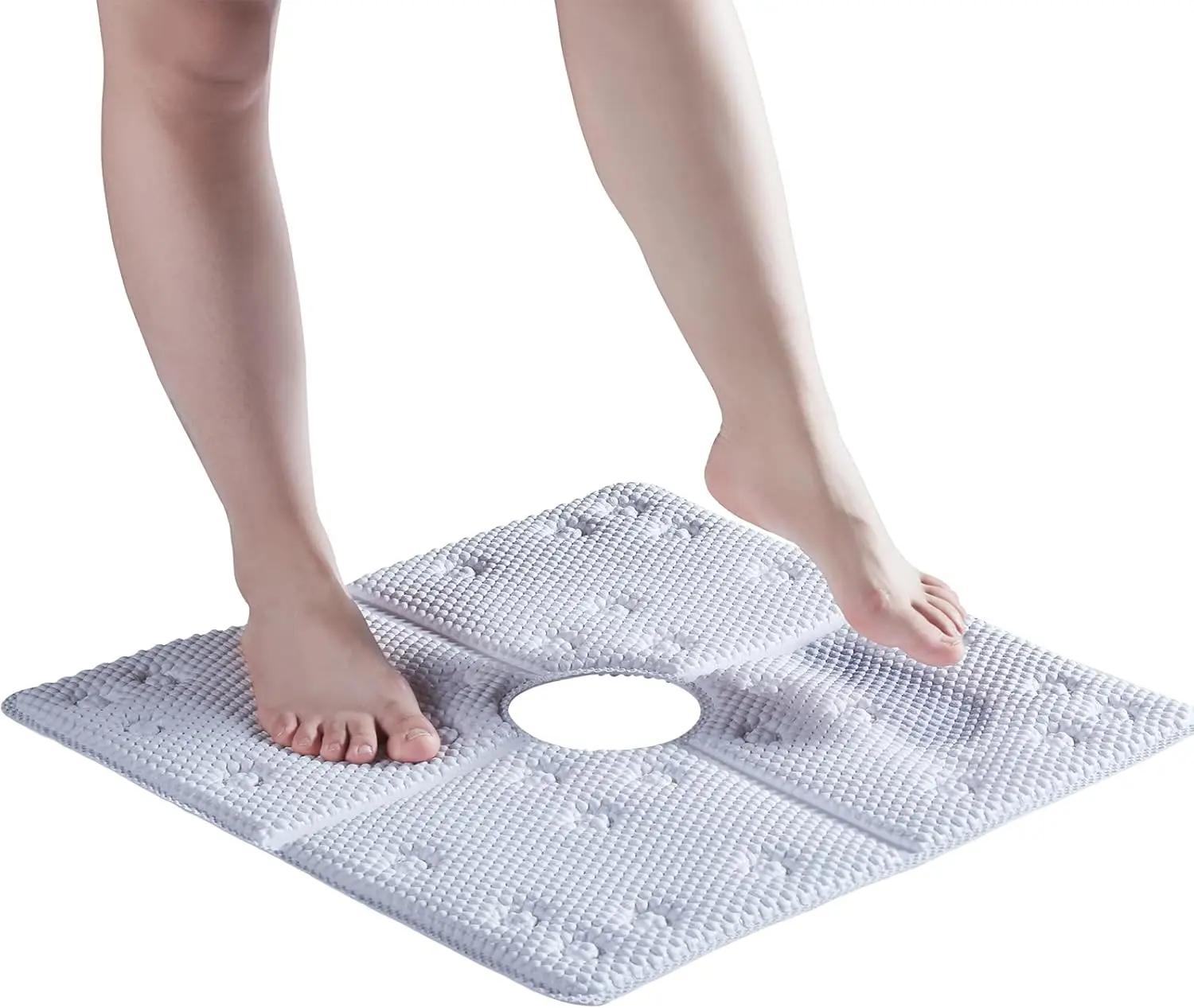 Non Slip Bathtub Mat: Soft Safety Foam Bath & Shower Mat for Tub, 21x21 Inch with Drain Holes and Suction Cups, White
Non Slip Bathtub Mat: Soft Safety Foam Bath & Shower Mat for Tub, 21x21 Inch with Drain Holes and Suction Cups, White