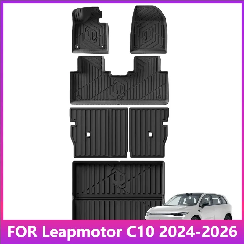 Для Leapmotor C10 2024-2026 TPE 3D автомобильные коврики водонепроницаемые всепогодные аксессуары черные
Для Leapmotor C10 2024-2026 TPE 3D автомобильные коврики водонепроницаемые всепогодные аксессуары черные