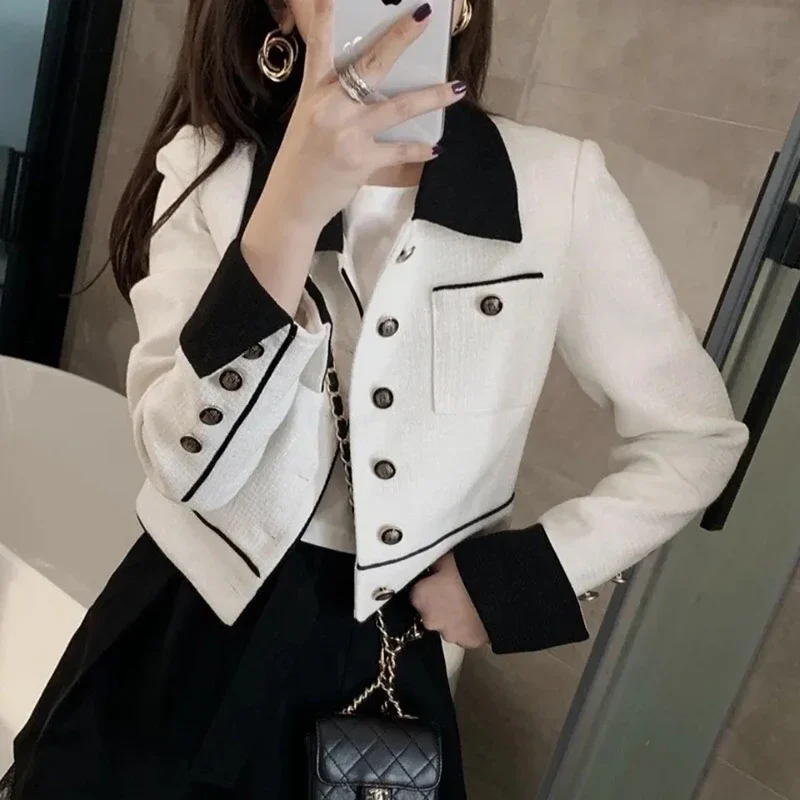 Fashionable Little Fragrant Wind White Coat Women's Spring and Autumn Short Splice Office Slim Fit Temperament Jacket Women 2023
Fashionable Little Fragrant Wind White Coat Women's Spring and Autumn Short Splice Office Slim Fit Temperament Jacket Women 2023