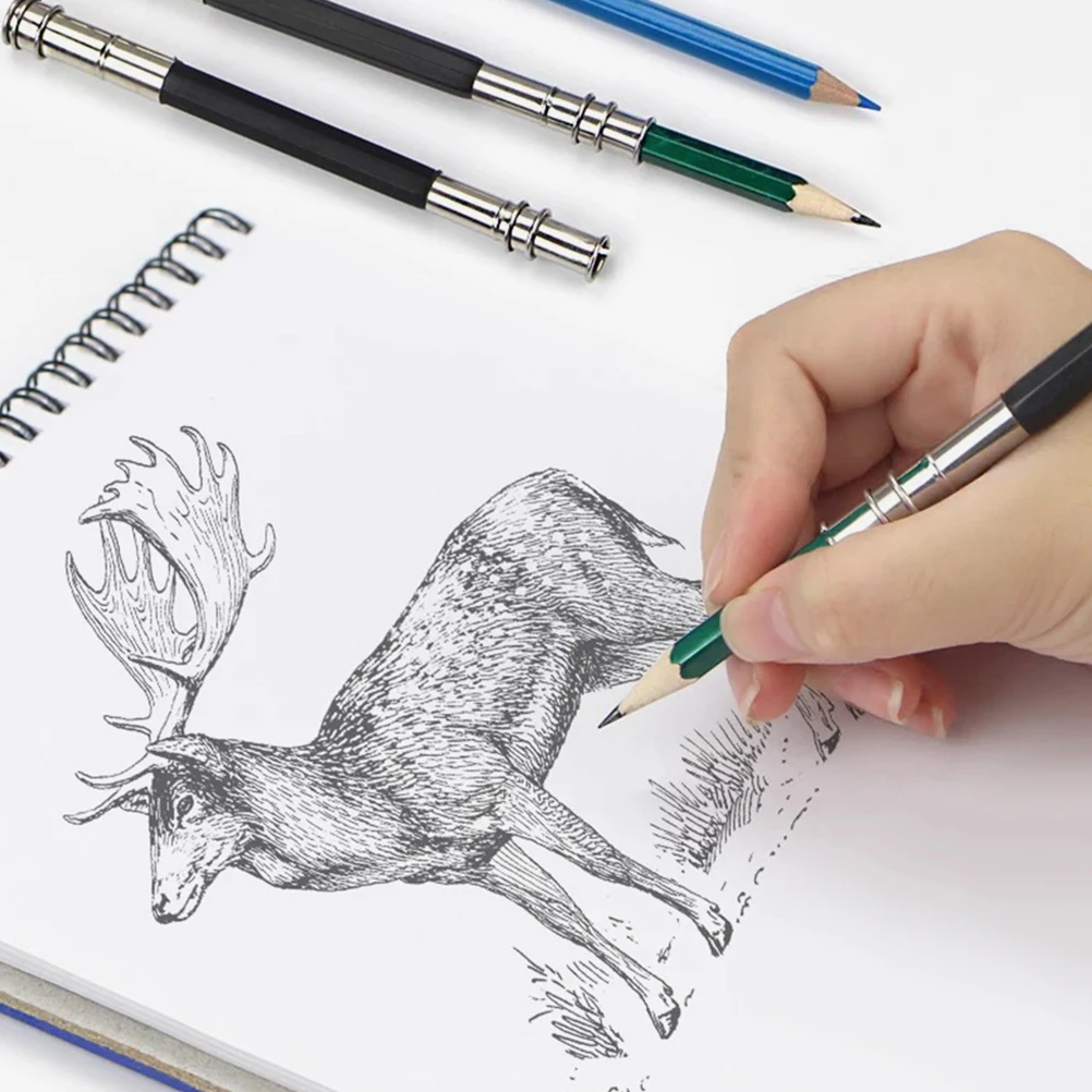 8pcs Extender Metal Pencil Lengthener Tool Reusable Sketch Pen Holder Short Pencil Extension Art Drawing Office Supplies 
8pcs Extender Metal Pencil Lengthener Tool Reusable Sketch Pen Holder Short Pencil Extension Art Drawing Office Supplies