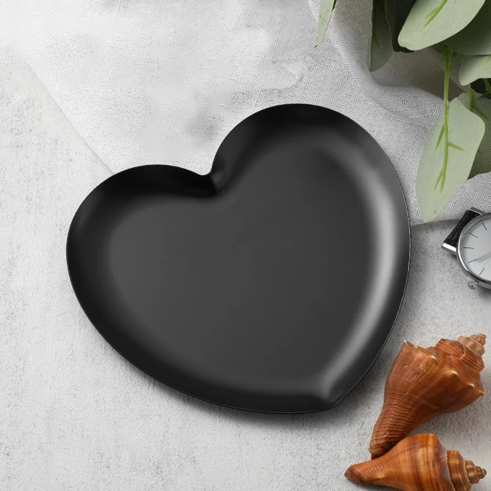 Stainless Steel Heart-shaped Tray Multi-Functional Cute Ring Metal Tray Creative Cute Design Jewelry Storage Tray Household
Stainless Steel Heart-shaped Tray Multi-Functional Cute Ring Metal Tray Creative Cute Design Jewelry Storage Tray Household