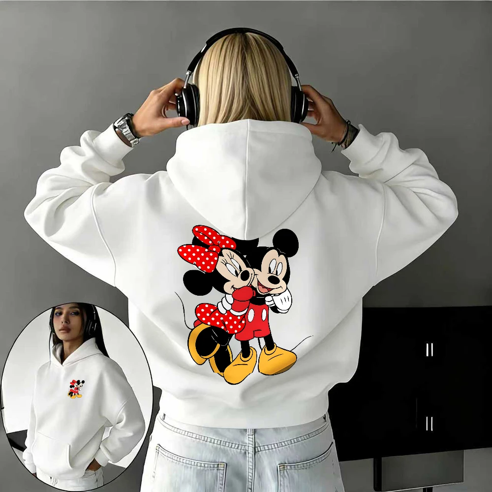 Осенние и зимние толстовки Disney с принтом «Микки и Минни» из 100% чистого хлопка для мужчин и женщин, теплые топы Y2k
Осенние и зимние толстовки Disney с принтом «Микки и Минни» из 100% чистого хлопка для мужчин и женщин, теплые топы Y2k