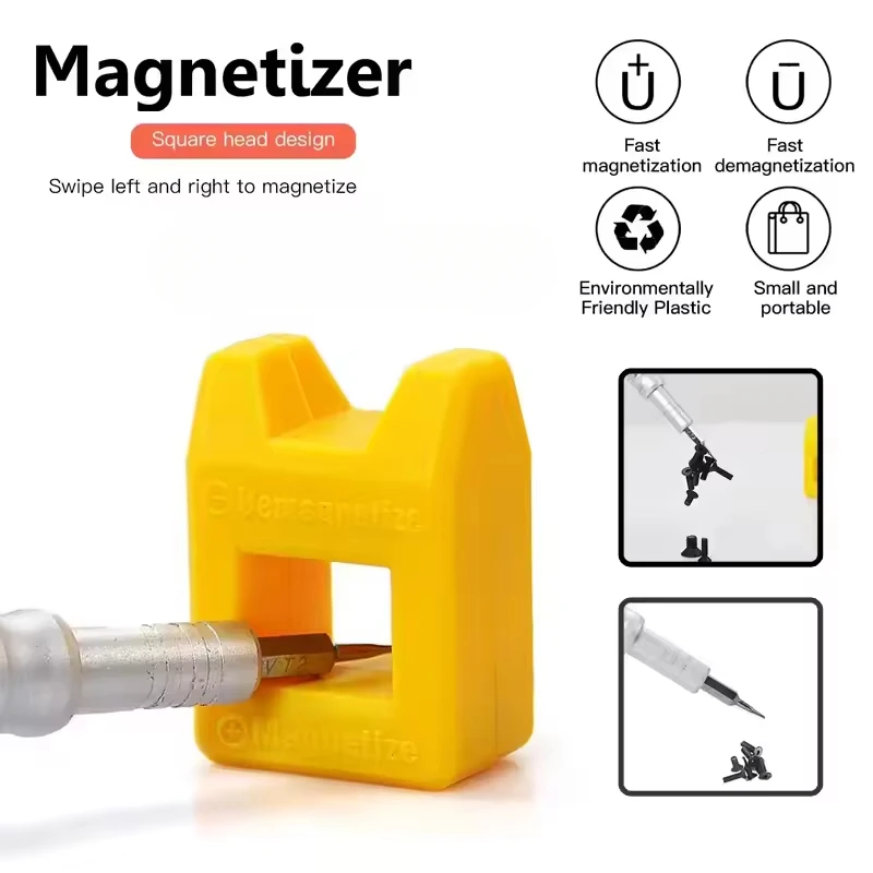 Household Screwdriver Magnetizer, 2-in-1 Miniature Screwdriver Magnetizing Tool, Drill Bit Demagnetizing Tool
Household Screwdriver Magnetizer, 2-in-1 Miniature Screwdriver Magnetizing Tool, Drill Bit Demagnetizing Tool