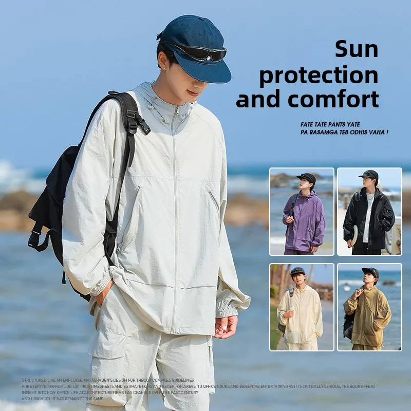 YEAE Ice Silk Sunscreen Clothes for Men's Summer Thin UPF100+ Outdoor Sportswear UV Breathable Comfortable Skin Coat Casual
YEAE Ice Silk Sunscreen Clothes for Men's Summer Thin UPF100+ Outdoor Sportswear UV Breathable Comfortable Skin Coat Casual