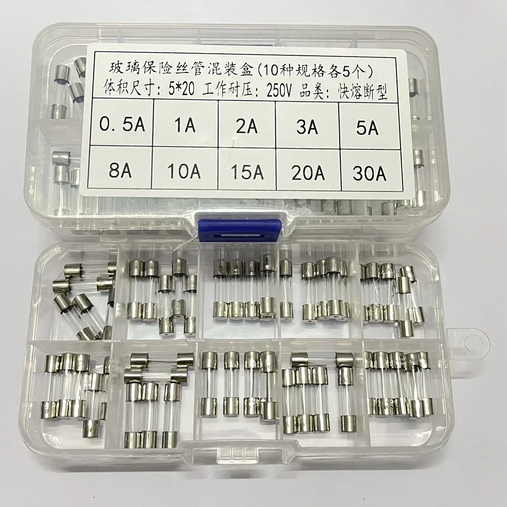 Ceramic/Glass Fuse Assortment 100pcs | 5x20mm & 6x30mm 250V | 0.5A-20A Multi-Range Circuit Breakers
Ceramic/Glass Fuse Assortment 100pcs | 5x20mm & 6x30mm 250V | 0.5A-20A Multi-Range Circuit Breakers