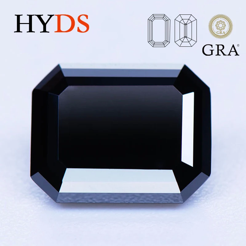 Moissanite Stone Emerald Cut Black Color VVS1 Pass Diamond Tester Gemstone Charms Beads for Jewelry Making with GRA Certificate
Moissanite Stone Emerald Cut Black Color VVS1 Pass Diamond Tester Gemstone Charms Beads for Jewelry Making with GRA Certificate
