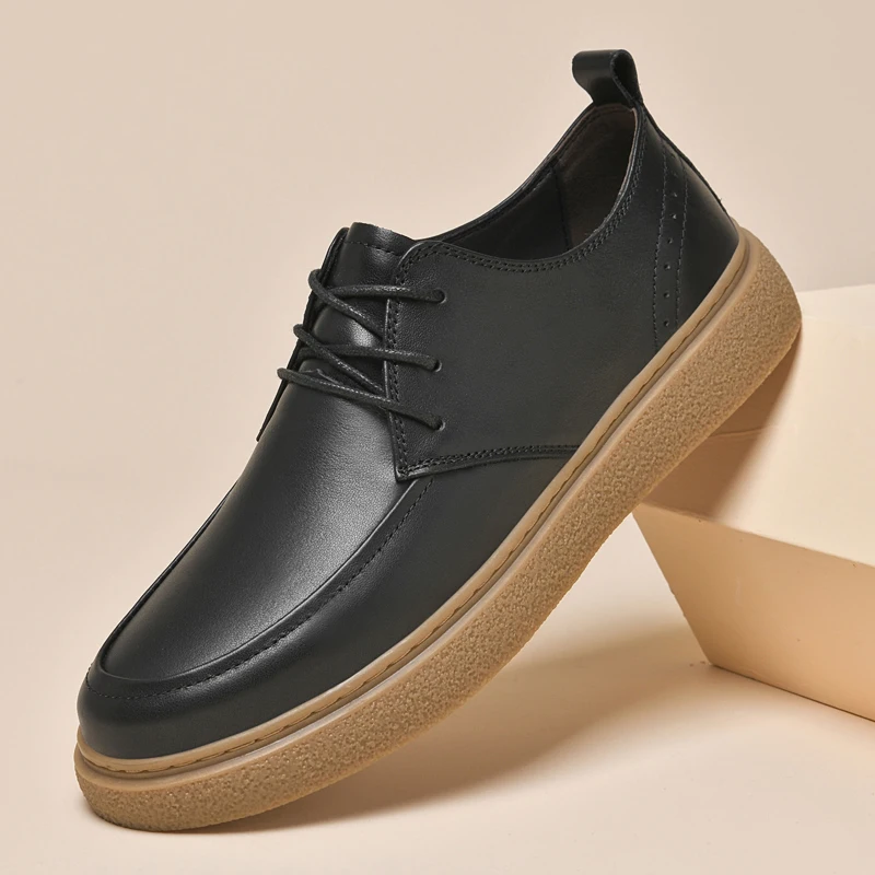 Genuine Leather Men shoes lace up Business Low-cut Dress Shoes Round Toe Men Derby Shoes Spring/Autumn Men Sewing Flats
Genuine Leather Men shoes lace up Business Low-cut Dress Shoes Round Toe Men Derby Shoes Spring/Autumn Men Sewing Flats
