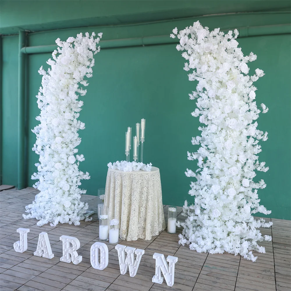 Customized White Series Artificial Flowers Cherry Blossom Rose Floral Arrangement Horn Arch Props Wedding Decorations J2584
Customized White Series Artificial Flowers Cherry Blossom Rose Floral Arrangement Horn Arch Props Wedding Decorations J2584