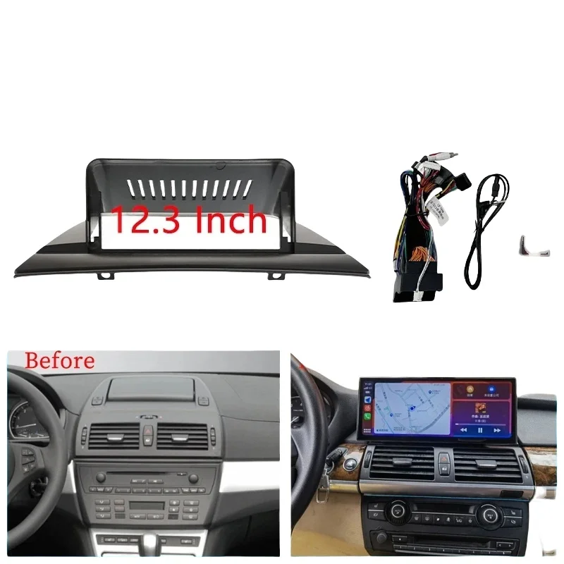 «Для BMW X3 E83 2005-2011 — комплект сенсорного экрана 12,3 дюйма с CANBUS и рамкой»
«Для BMW X3 E83 2005-2011 — комплект сенсорного экрана 12,3 дюйма с CANBUS и рамкой»