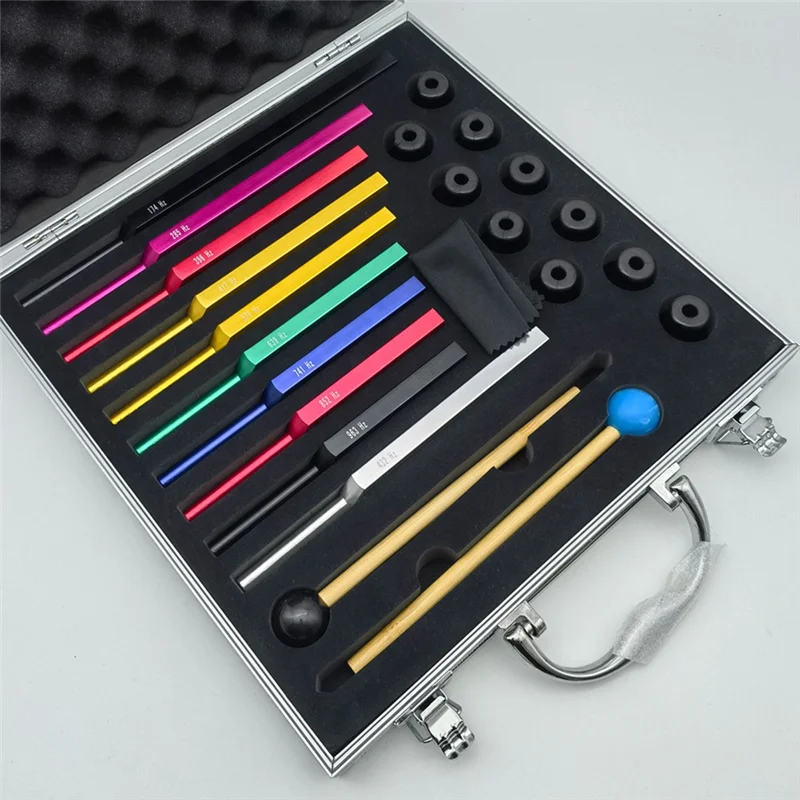 10 PCS Tuning Forks Set Unweighted Forks As Shown Aluminum Alloy With Cleaning Cloth, Rubber Mallets And Aluminum Box
10 PCS Tuning Forks Set Unweighted Forks As Shown Aluminum Alloy With Cleaning Cloth, Rubber Mallets And Aluminum Box