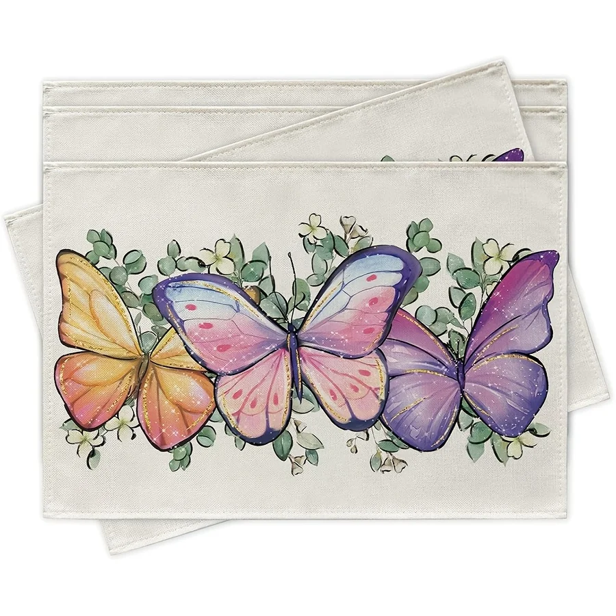 Linen Spring Summer Colorful Butterfly Placemats Eucalyptus Leaves Dining Place Mats Table Decor Seasonal Home KitchenDecoration
Linen Spring Summer Colorful Butterfly Placemats Eucalyptus Leaves Dining Place Mats Table Decor Seasonal Home KitchenDecoration