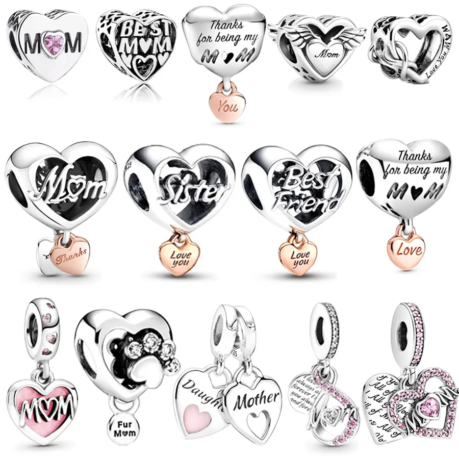 НОВЫЙ Love You Mom And Dad & Family Heart Dangle Charm Bead Подходит для оригинального европейского браслета из стерлингового серебра 925 пробы DIY Женские украшения
НОВЫЙ Love You Mom And Dad & Family Heart Dangle Charm Bead Подходит для оригинального европейского браслета из стерлингового серебра 925 пробы DIY Женские украшения
