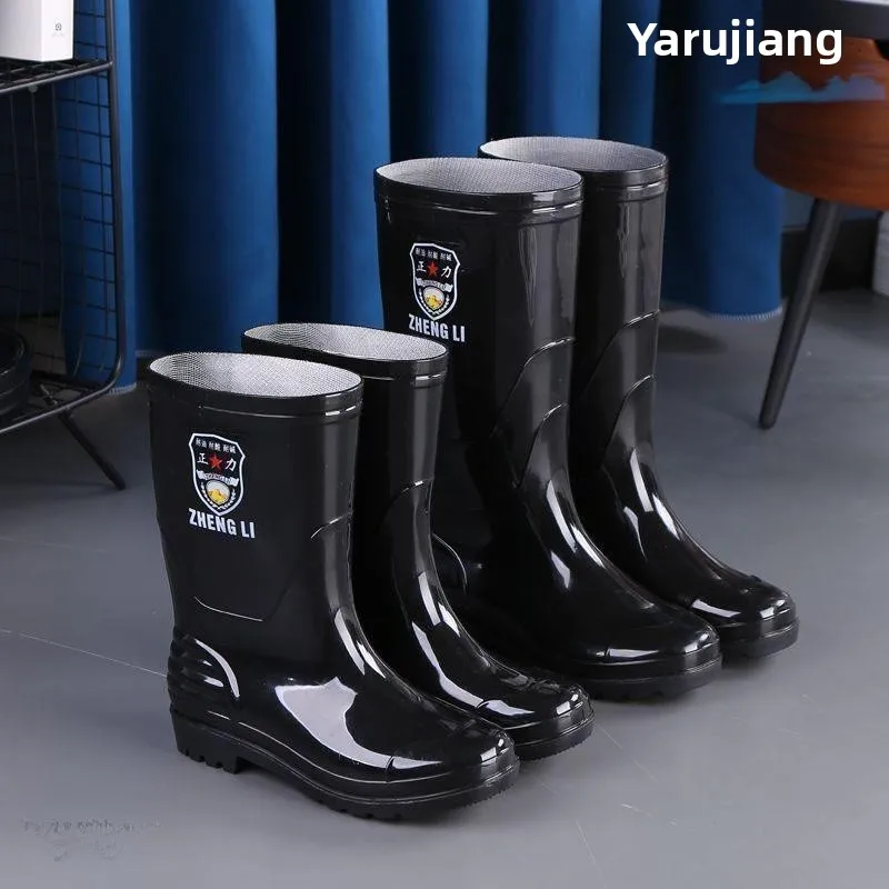 Thickened Men's Rain Boots High-Cut Short Rain Boots Waterproof Non-Slip Fleece Cover Acid-Resistant Kitchen Rubber Boots
Thickened Men's Rain Boots High-Cut Short Rain Boots Waterproof Non-Slip Fleece Cover Acid-Resistant Kitchen Rubber Boots